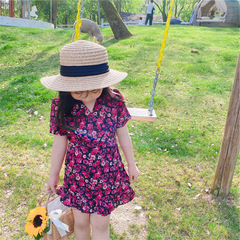 Children's floral summer dress for girls, country style skirt, children's dress for 3-8 years old, dropshipping one piece