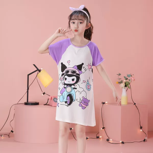 L skirt-white bottom Kuromi