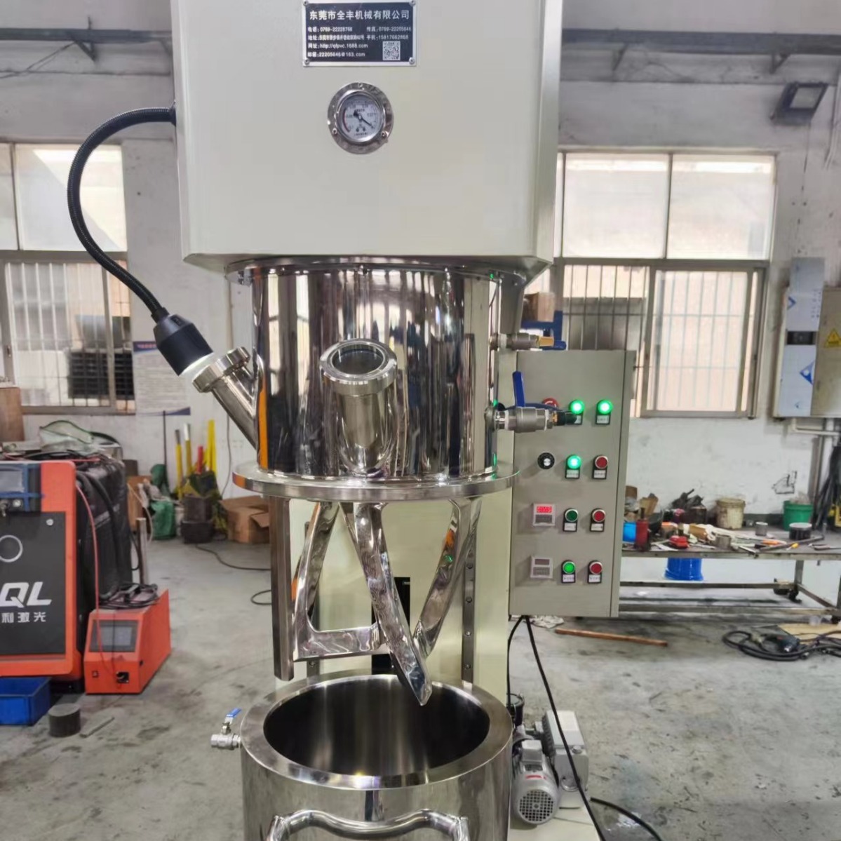 厂家直供电子胶动力混合机 高粘度双行星搅拌压料机