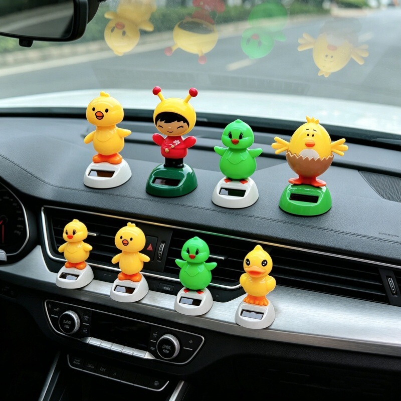 Cross-border Hot Selling Solar Energy Chicken Ornaments Office Decorations Car Interior Products Creative Gifts New Products