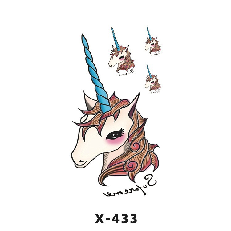 Arco de flor pequeña pegatinas de tatuaje fresco 3D dibujos animados transfronterizo Henna rosa impermeable texto en inglés pegatinas de tatuaje