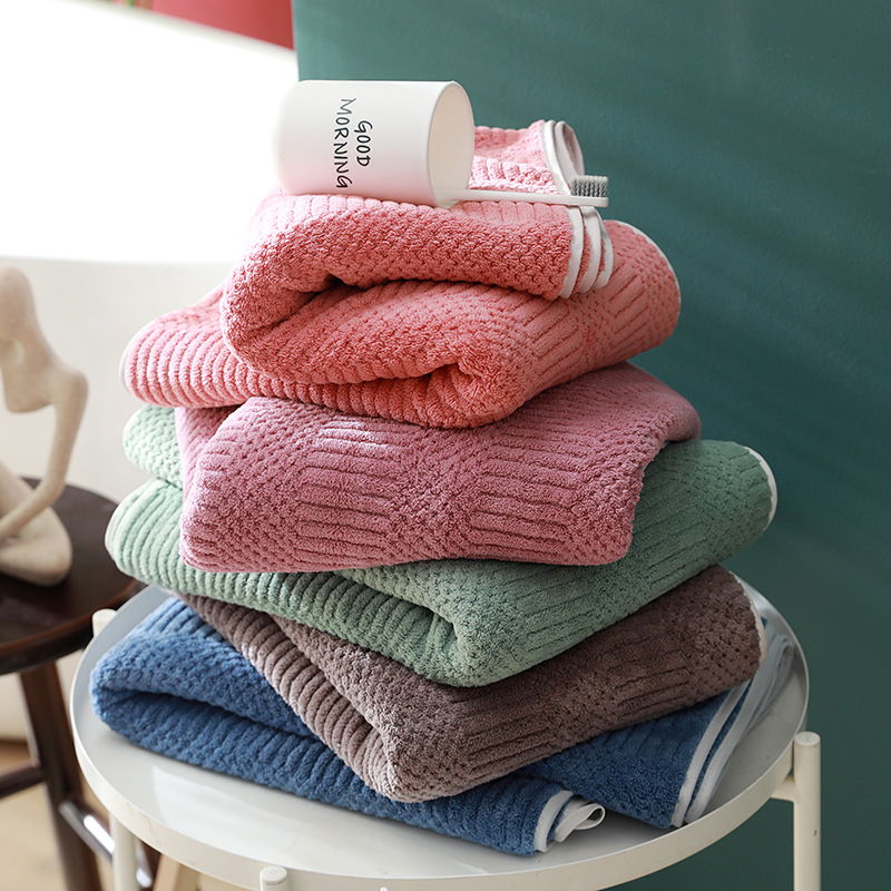 Luxurious Coral Fleece Bath Towel Soft Super Absorbent Gift Towel_voghion.com
