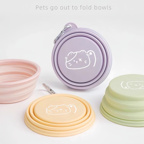 Pet Bowl Pet Food Bowl Small Cat Dog Bowl Strawberry Pet Collapsible Bowl Wholesale Manufacturer Pet Water Bowl Non-Slip