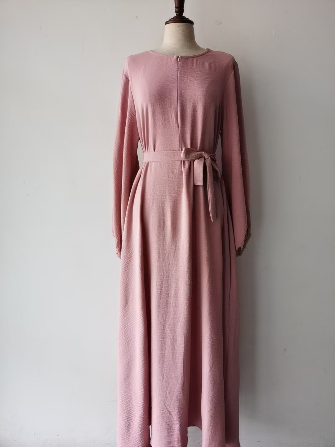 Women's Casual Dress With Cuffed Sleeves, Solid Color, Simple Elegant Daily Wear Tunic_ecoleips.com