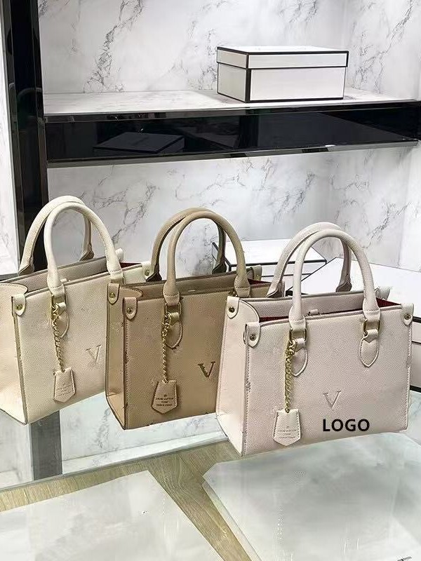 欧美新款时尚中号手袋包包压花荔枝纹斜跨单肩手提实物LOGO女包|undefined