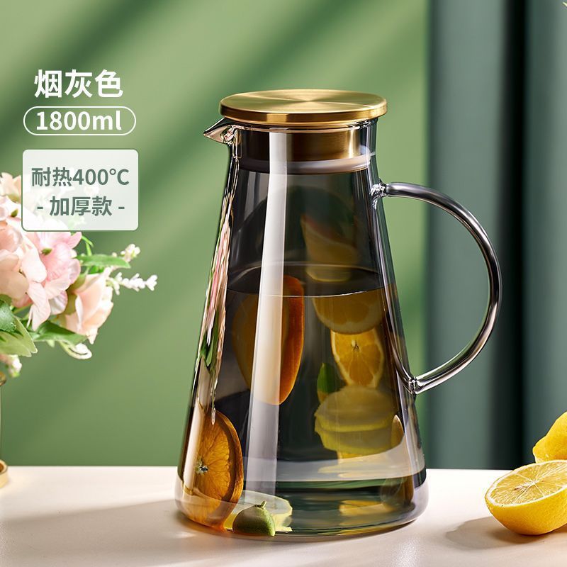 ハイエンドの軽量高級厚みのあるコールドケトル、高温耐性のウォーターセット、リビングルームのホスピタリティガラスコールドケトル、高温耐性と防爆性|undefined