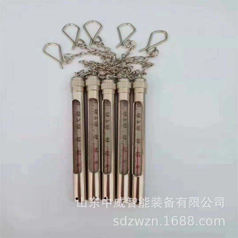 煤矿用金属套温度计 0-60度铜管温度计 矿山救护队用铜管温度计