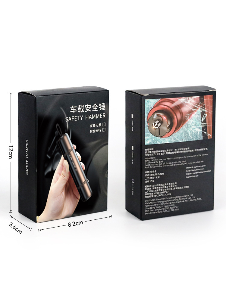 Car Safety Hammer Mini Window Breaker Safety Belt Cutting Knife 2-in -1 Escape Multifunctional Car Escape Hammer