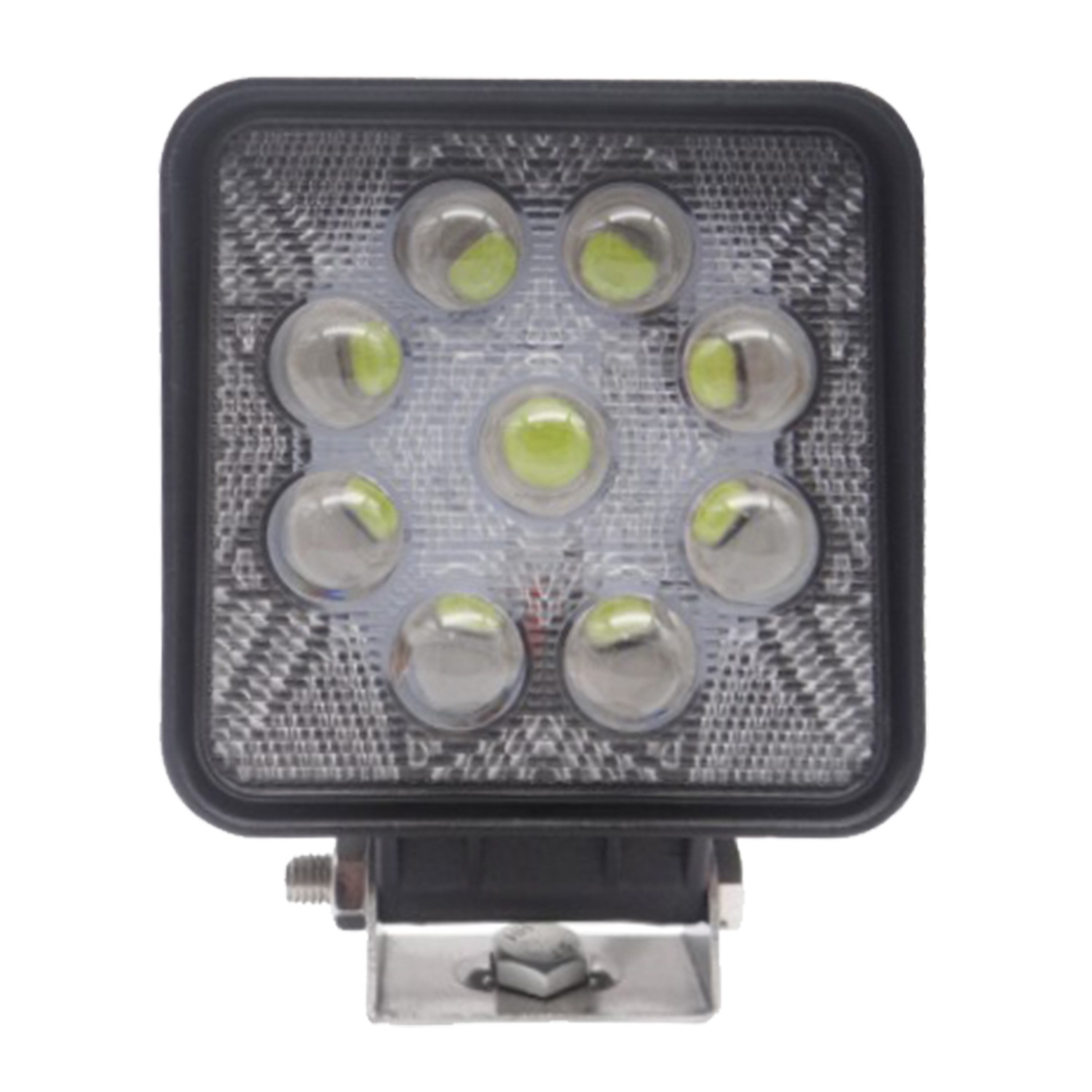4 pulgadas cuadrado LED27W luz de trabajo luz del coche proyector off-road vehículo luz modificada lente convexa 27W55 grueso