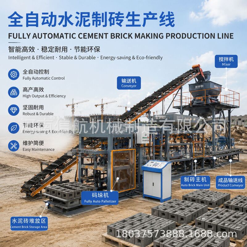 Fully automatic hydraulic concrete hollow block molding machine, tail slag cement brick machinery, construction waste brick making machine