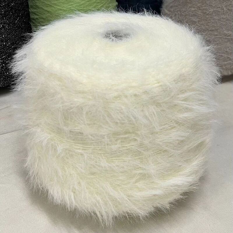 Sufficient production capacity 1.3, 2.0, 4.0cm imitation mink yarn feather yarn foreign trade socks knitted sweater yarn