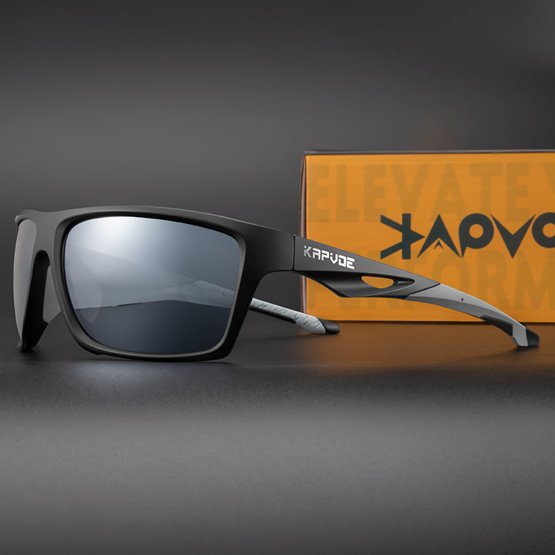Nuevas gafas de sol polarizadas kapvoe, deportes al aire libre, gafas de ciclismo, gafas de sol de conducción con montura cuadrada, venta caliente transfronteriza