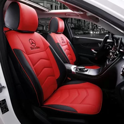Modelə uyğun (Original) oturacaq örtükləri — Seat Cushion A200L E300L - fashionable-red-and-black-standard-versionwithout-headrest-and-waistrest-five-seats-nappa-leather-full-surround-in-front-and-rear-rows