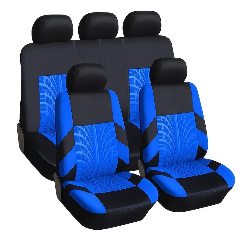 Mexican Temu Foreign Trade Universal Car Seat Cover 9-Piece Set Tire Pattern Press Machine Cross-Border Exclusive Factory Hot-Selling Item