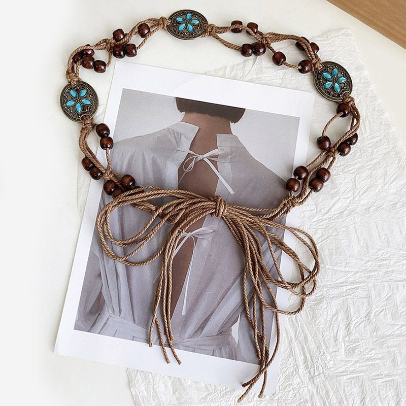 Woven summer retro belt