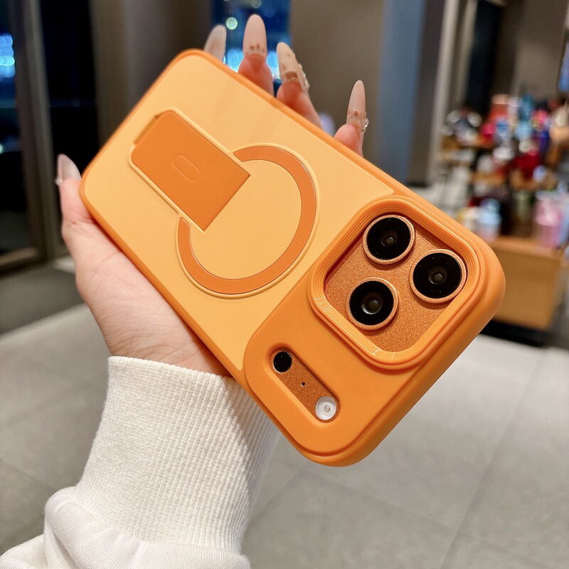 Xuanjia Magnetic Stand Suitable for iPhone 17 Pro Max Two-Color Phone Case Apple 16 Creative Folding Stand 15 Xuanjia Magnetic Stand Suitable for iPhone 17 Pro Max Two-Color Phone Case Apple 16 Creative Folding Stand 15