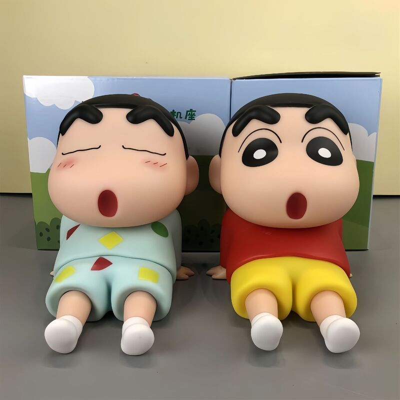 Crayon Shin-Chan Mobile Phone Holder Desktop Ornaments Hand Model Trendy Toy Figure Cute Doll Lazy Mobile Phone Holder