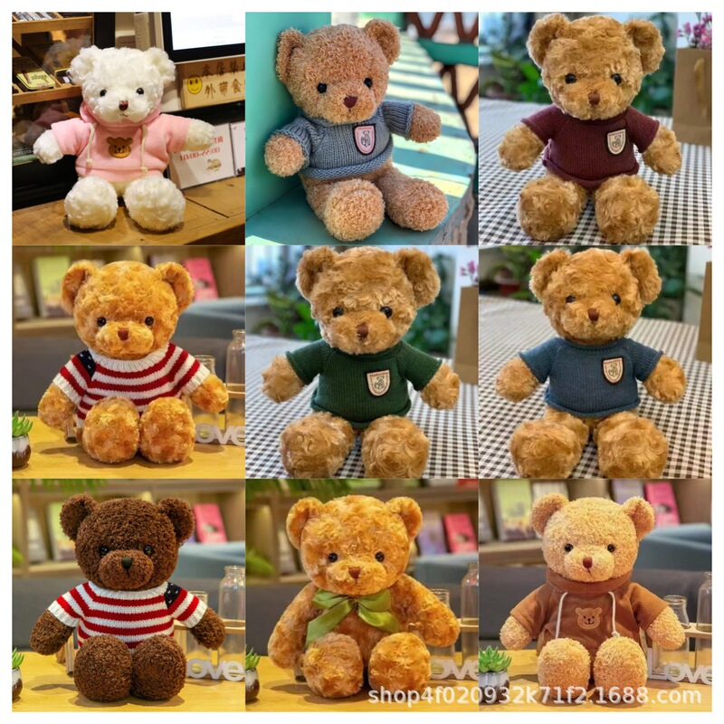 Bear Doll Sweater Teddy Bear Stuffed Toy Hug Bear Gift Box Bear Doll Plus Logo Event Gift Bear Doll Sweater Teddy Bear Stuffed Toy Hug Bear Gift Box Bear Doll Plus Logo Event Gift