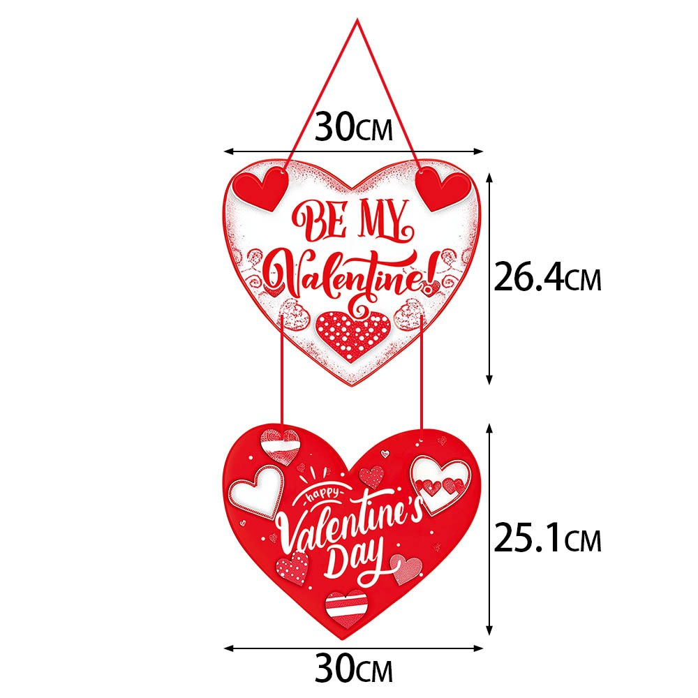 Productos de decoración del día de San Valentín transfronterizos europeos y americanos Amor rojo Colgante de la puerta del día de San Valentín Decoración del ambiente romántico de la boda Colgante