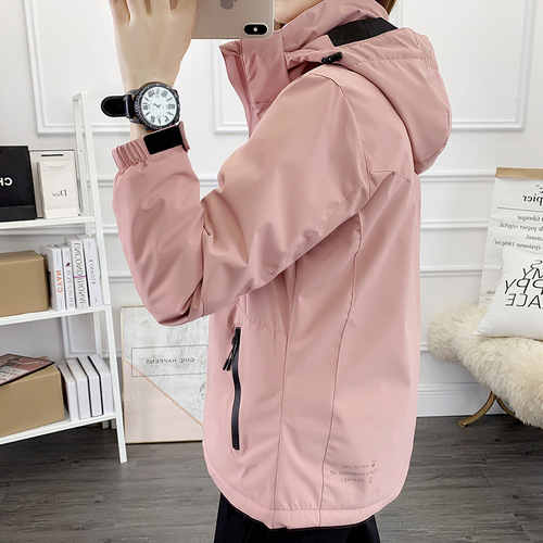 Women's Large Size Thick Waterproof Windproof Breathable Warm Softshell Jacket Outdoor Climbing Suit