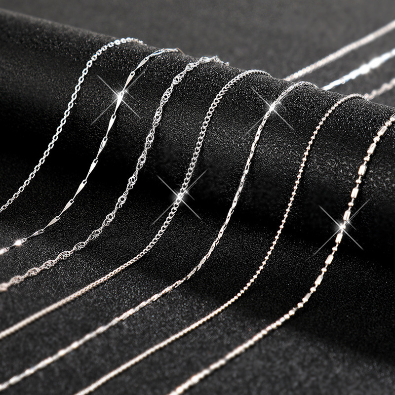 Cao Shi European and American Fashion Box Chain Cross Chain Water Wave Chain Snake Bone Chain Melon Seed Chain Lip Chain Accessories Women's Clavicle Chain