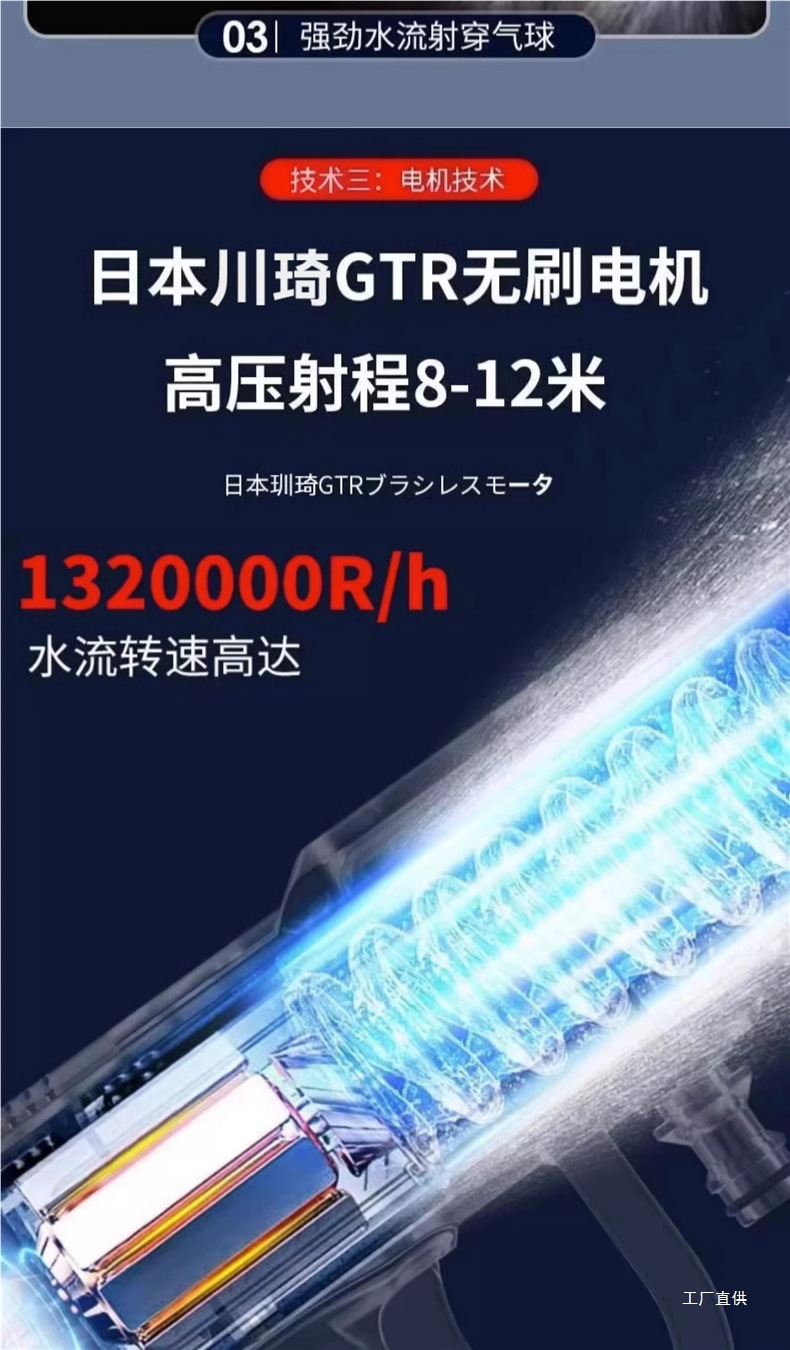 High-Pressure Car Wash Water Gun Wireless Charging Lithium Battery Household Powerful Booster Electric Water Gun Car Wash Artifact Copper Peihui