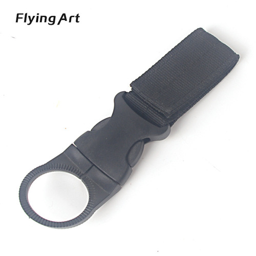 Factory direct sales tactical webbing water bottle hanging buckle multi-functional carabiner portable water bottle quick hanging mineral water clip buckle
