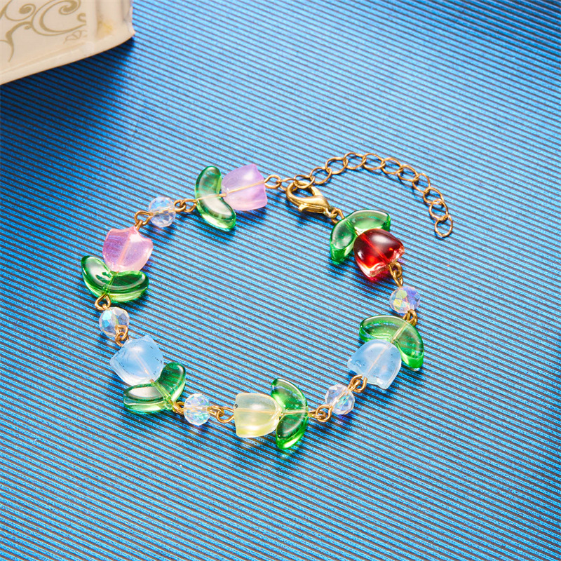IG Style Flower Imitation Pearl Alloy Resin Women's Bracelets display picture 9