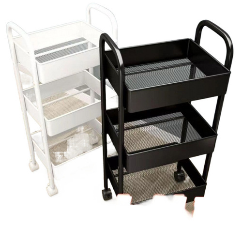 Small Cart Storage Rack Kitchen Floor Standing Bedroom Multi-layer Snack Mobile Bathroom Toilet Storage Rack Bedside