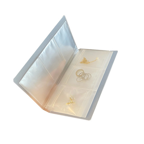Portable PVC transparent dust bag earring jewelry storage bag anti-oxidation sealed bag necklace jewelry storage book