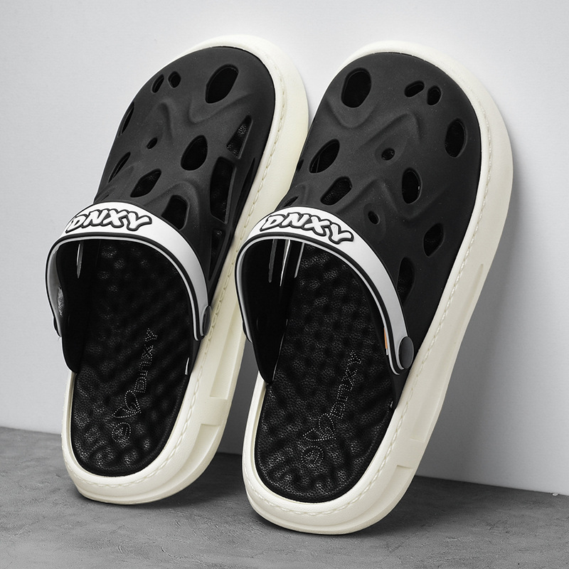 2024 verano sandálias de playa para hombres zapatos de agujero para hombres zapatillas antideslizantes con suela suave zapatos de playa ligeros