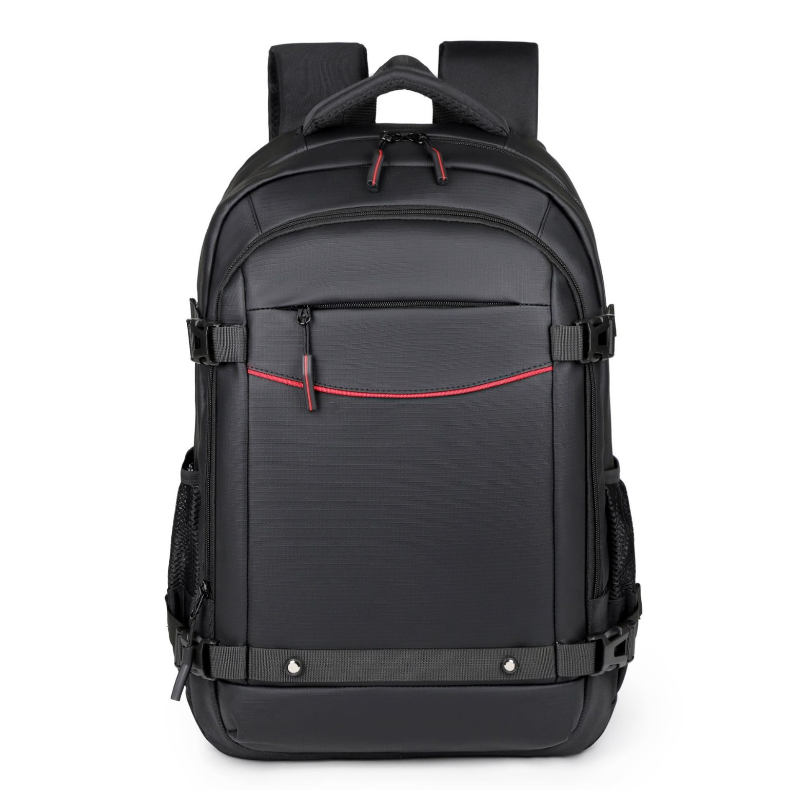 Comercio exterior al por mayor mochila de gran capacidad colgante barra de tracción mochila de viaje de negocios mochila a prueba de rociamientos simple mochila de computadora sólida