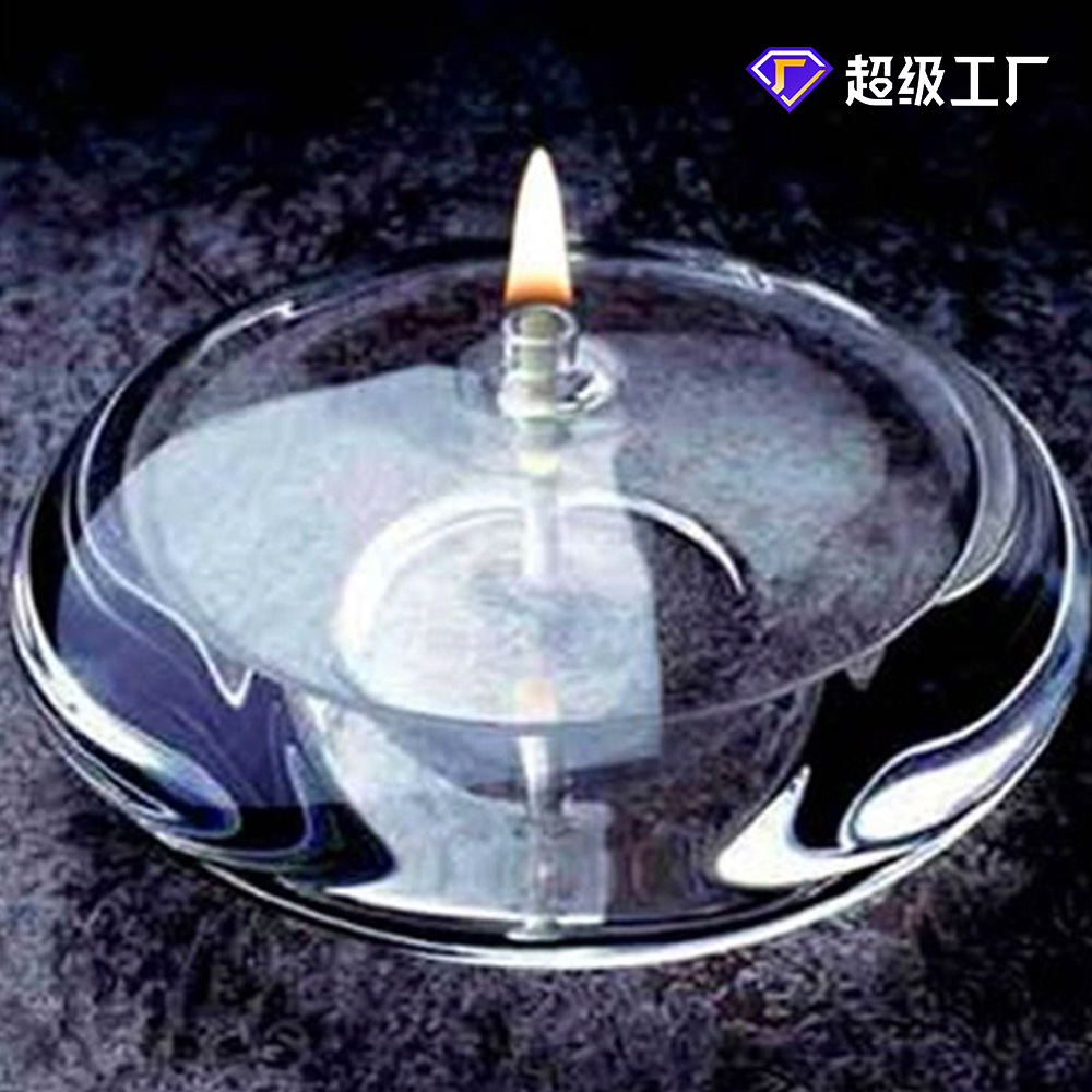 Candelabro Lámpara de Mantequilla de Vidrio de Borosilicato Libre de Humo para Mesa