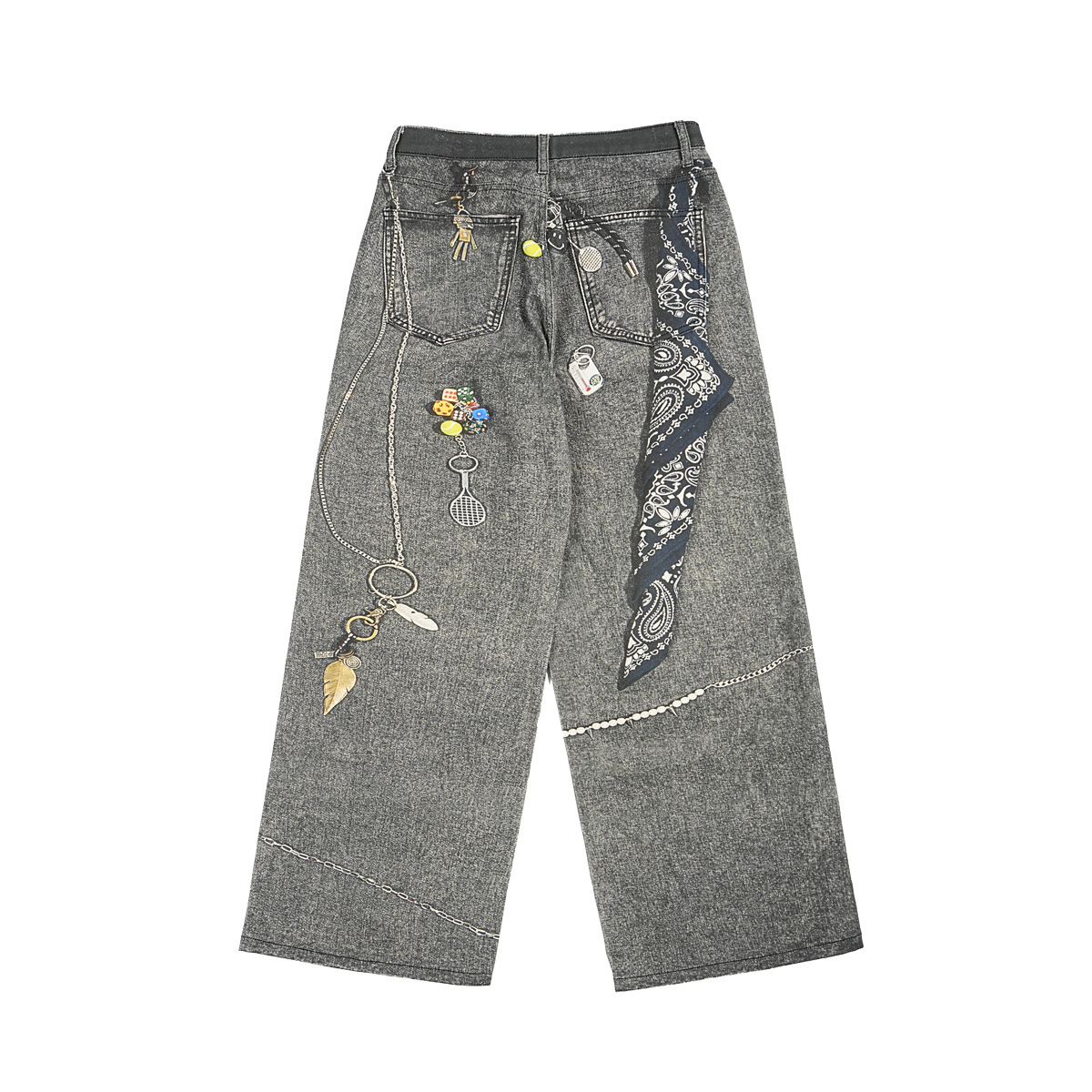 ETAI Hombre| 320g algodón pesado de moda impresa jeans hombre de alta calidad callejera impresa 3D pantalones recto