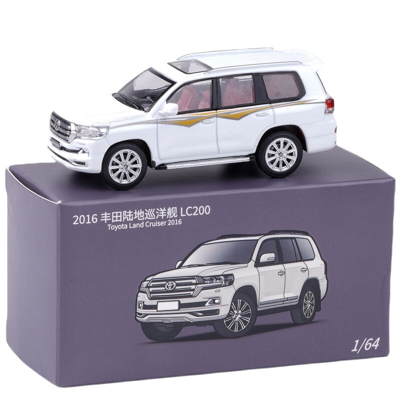 JKM alloy miniature model 1/64 Toyota Land Cruiser LC200 off-road vehicle SUV metal sliding ornaments