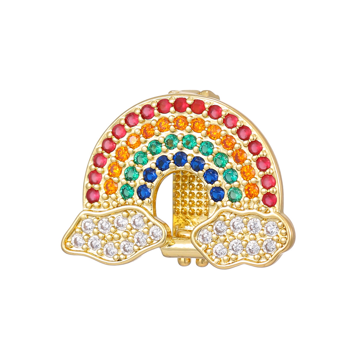 5g Weight Jewelry Accessories Jewelry Making Type Accessories Classification 1 Piece Quantity Copper Material Four Leaf Clover, Rainbow, Bow Knot Pattern All Seasons Season Plating Design Shiny Style 1 Piece Copper Four Leaf Clover Rainbow Bow Knot Jewelry Accessories 2