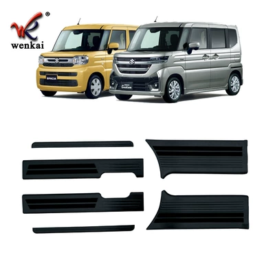Suitable for SPACIA modified threshold bar SPACIA COSTOM interior modified car door welcome pedal threshold (Dekorativ pedal başlıqları) - black-titanium