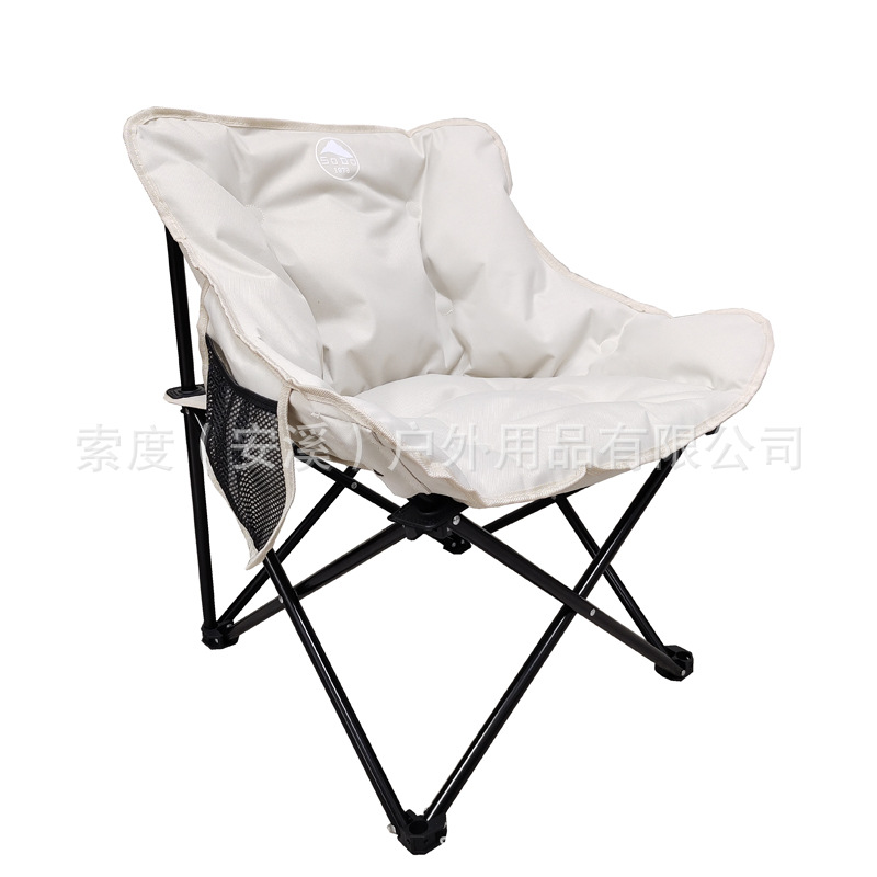 Silla plegable al aire libre Silla Luna (algodón espesado) camping silla plegable Silla de playa arte bosquejo silla plegable