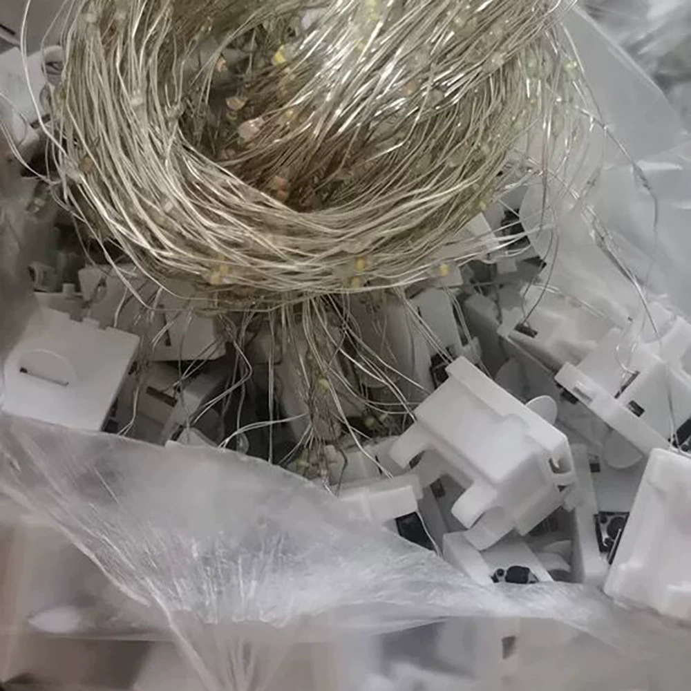 LED copper wire fairy lights, 3‑mode adjustable, warm/multi colors, AG13/LR44 battery