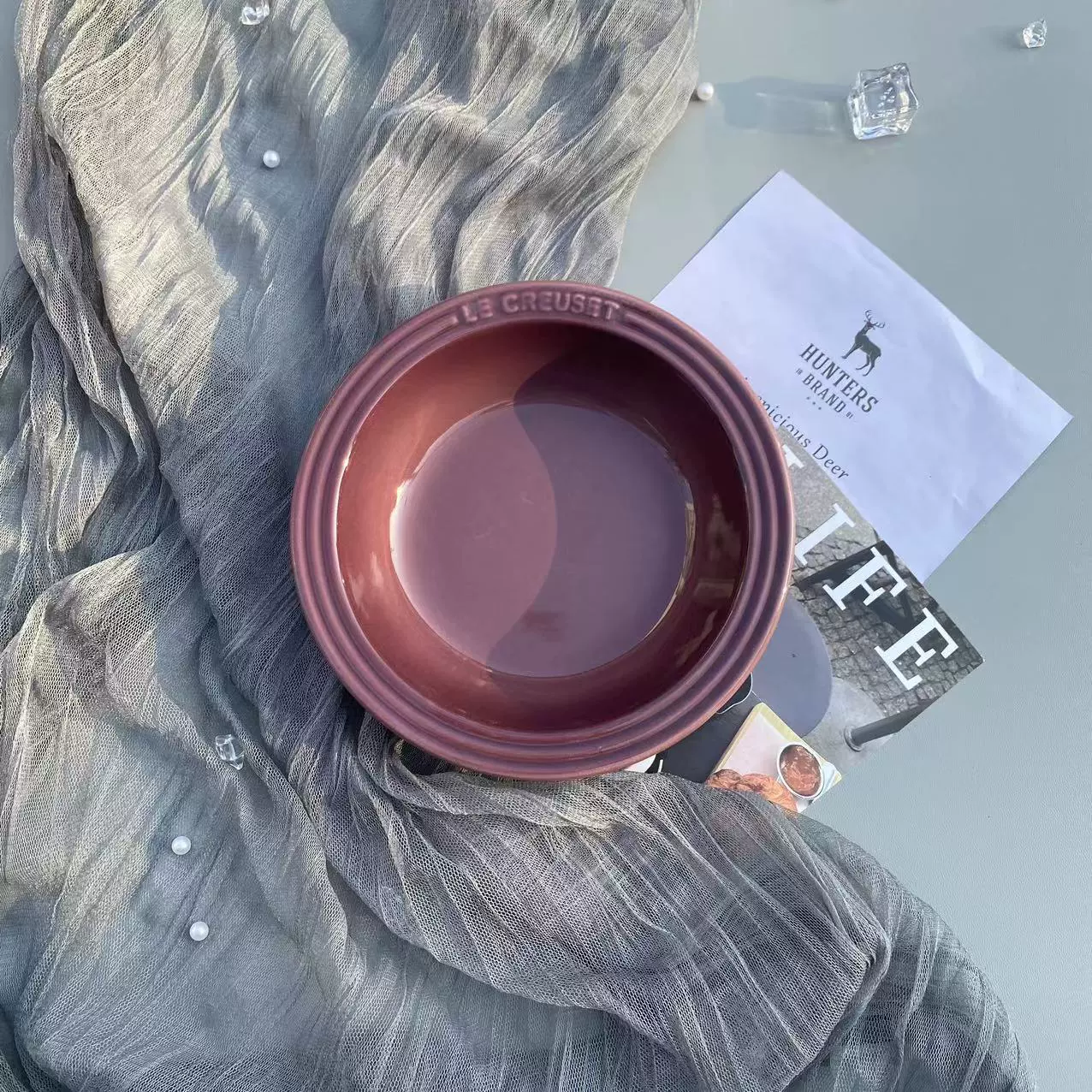 Керамическая посуда Le Creuset Cool Ceramics 15см сетевая тарелка-поднос глубокая круглая, подарочная коробка, вариации цвета