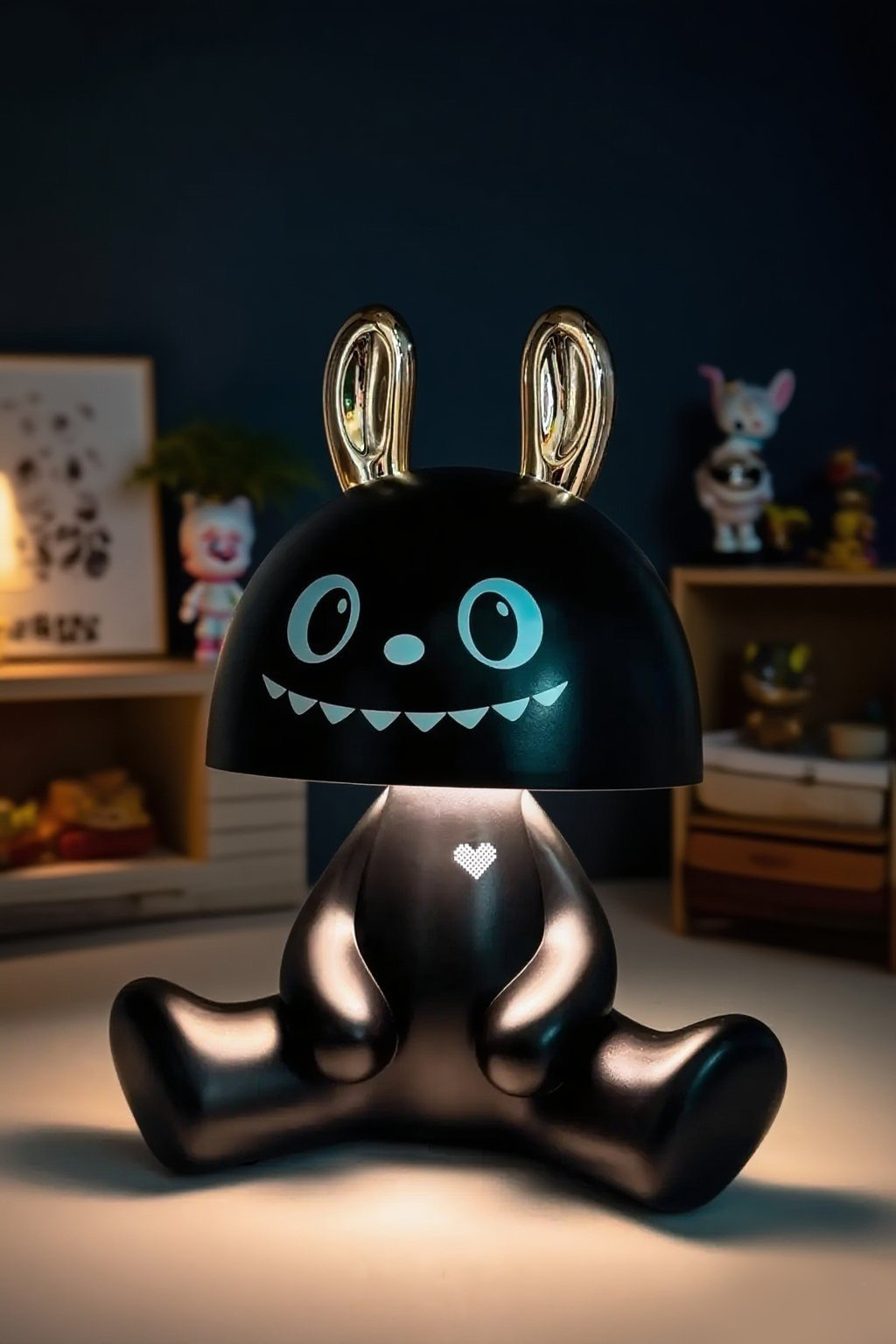Conejo violento con altavoz Bluetooth lámpara de escritorio táctil lámpara de noche cálida lámpara de escritorio compañero de sueño lámpara de noche encantadora práctica