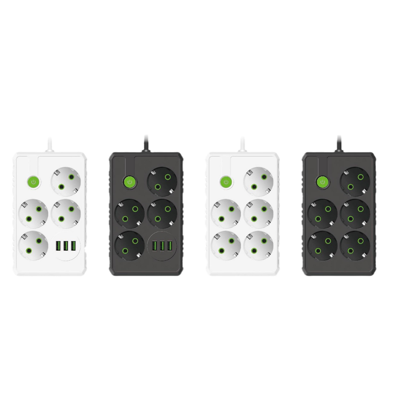 Negro y blanco comercio exterior exportación transfronteriza Indonesia Rusia estilo europeo estándar europeo zócalo de enchufe de doble redón