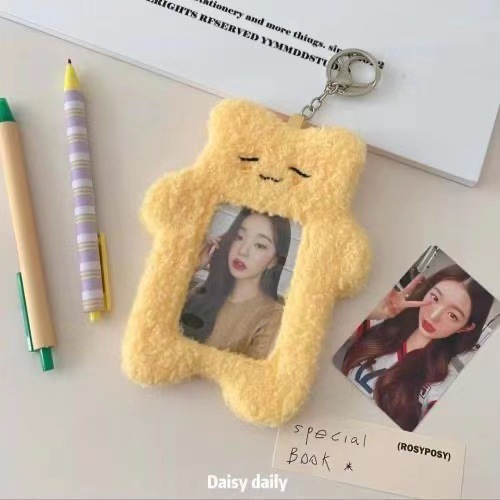 Huang Zi Hongfan alrededor de la tarjeta de peluche de perros de hamburguesas 3 pulgadas tarjeta de almacenamiento de paquete de bolsa de decoración colgante