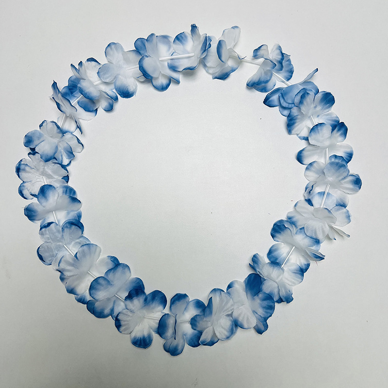 24 pares de pétalos de fiesta Hawaiian gran guirlanda hula vestir accesorios festivales collar de pétalos de color guirlanda