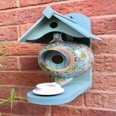 Bird House and Feederウィリアムモリス青いティーポット鳥屋と給餌器庭の装飾