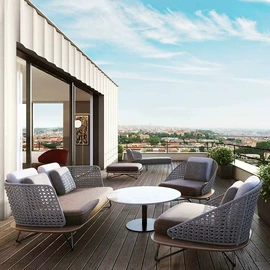 藤编桌椅;藤/竹沙发;户外沙发