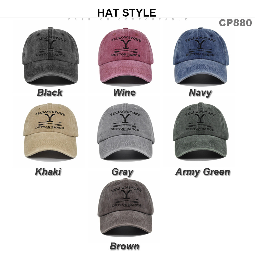 Berretto da baseball con graffiti YELLOWSTONE con pietra gialla stampata in seta con lingua d'anatra realizzato con un vecchio cappello parasole a tesa curva_voghion.com