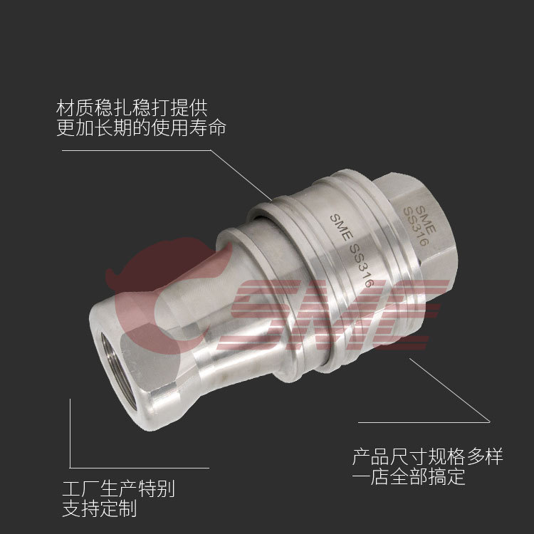 不锈钢快速接头ISO7241-B开闭式液压快速接头LSQ-S2厂家