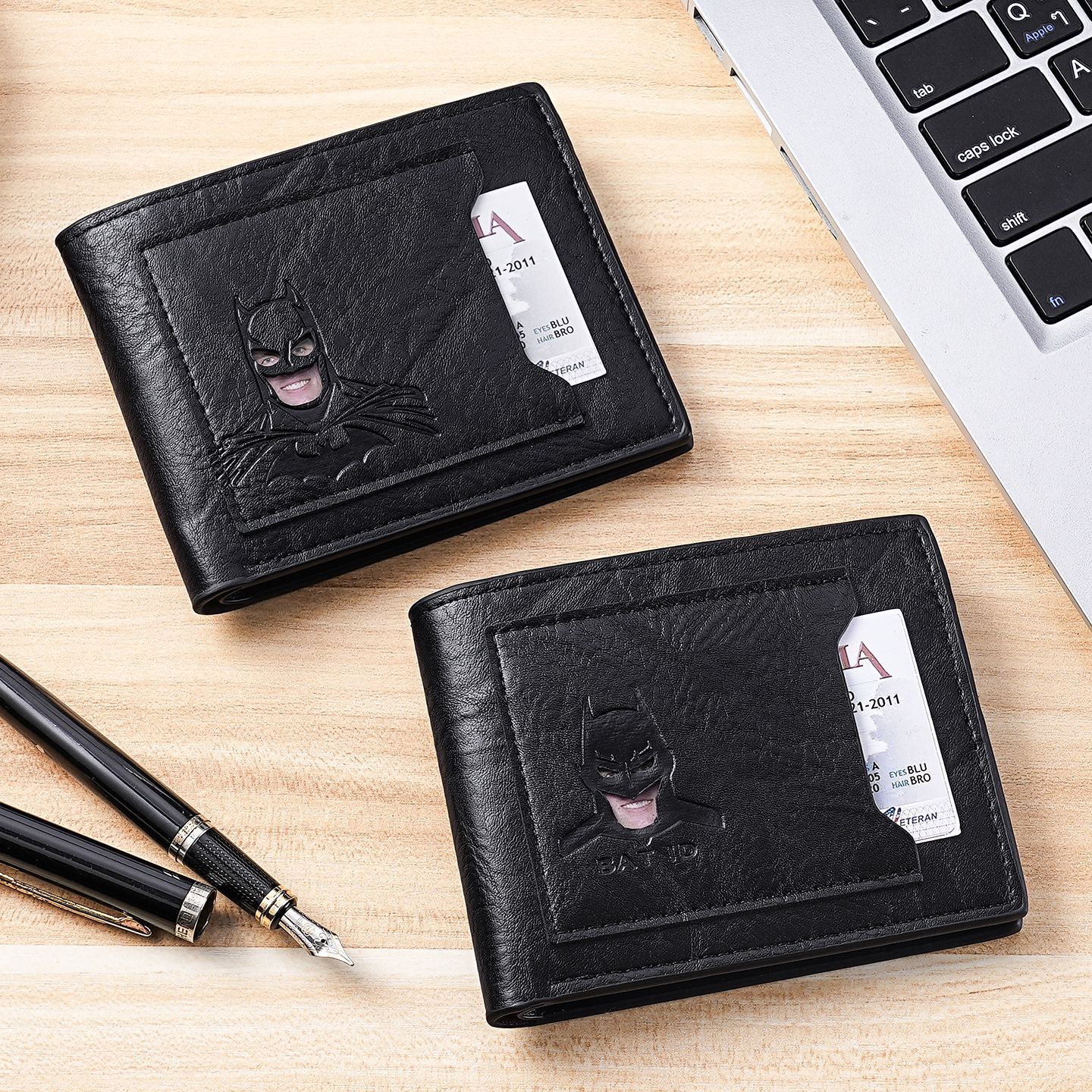 Cross-Border Hot-Selling Men's Wallet Superhero Id Card Holder Men's Multi-Card Slot Wallet Card Case Id Card Holder