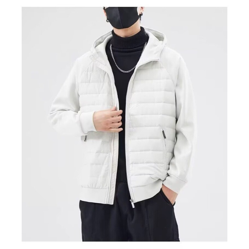 Winter New Fashion Couples Comfortable Cotton Clothes Loose All-match Casual Hooded Solid Color Stitching Couples Jacket